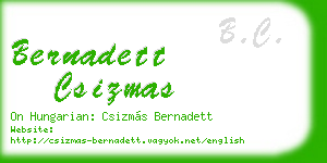 bernadett csizmas business card